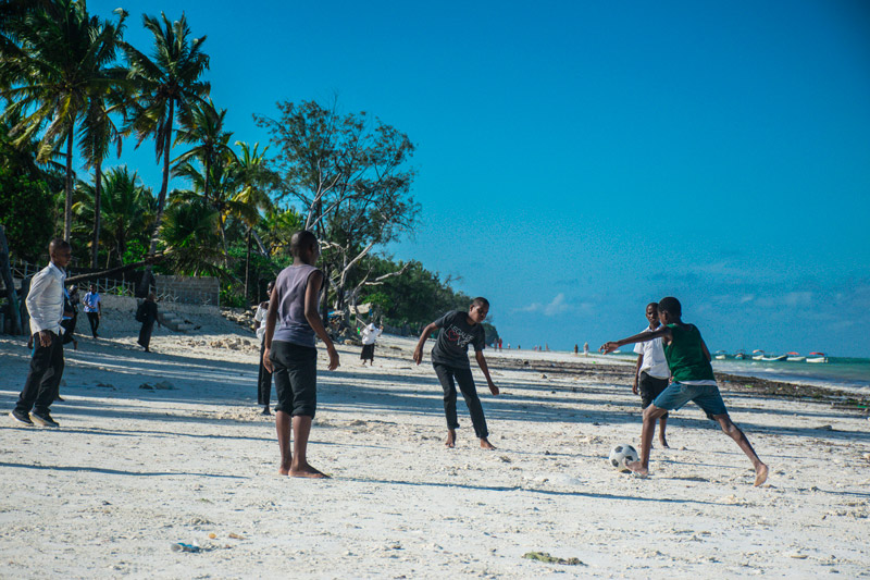 Lugn östkust på Zanzibar i januari, Matemwe eller Paje
